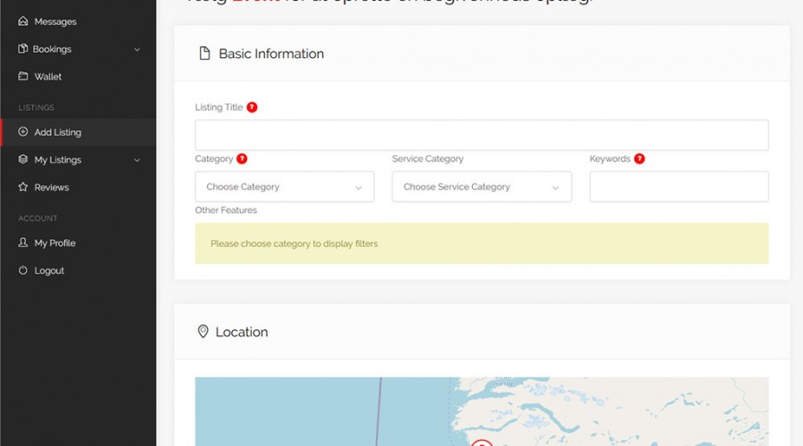 Listing oprettelser er klar
